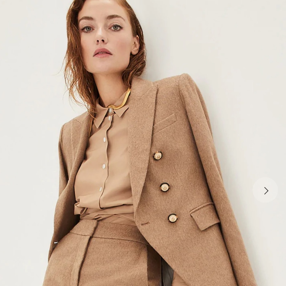 NWT - Veronica Beard Miller Dickey Jacket Taupe - Size 4